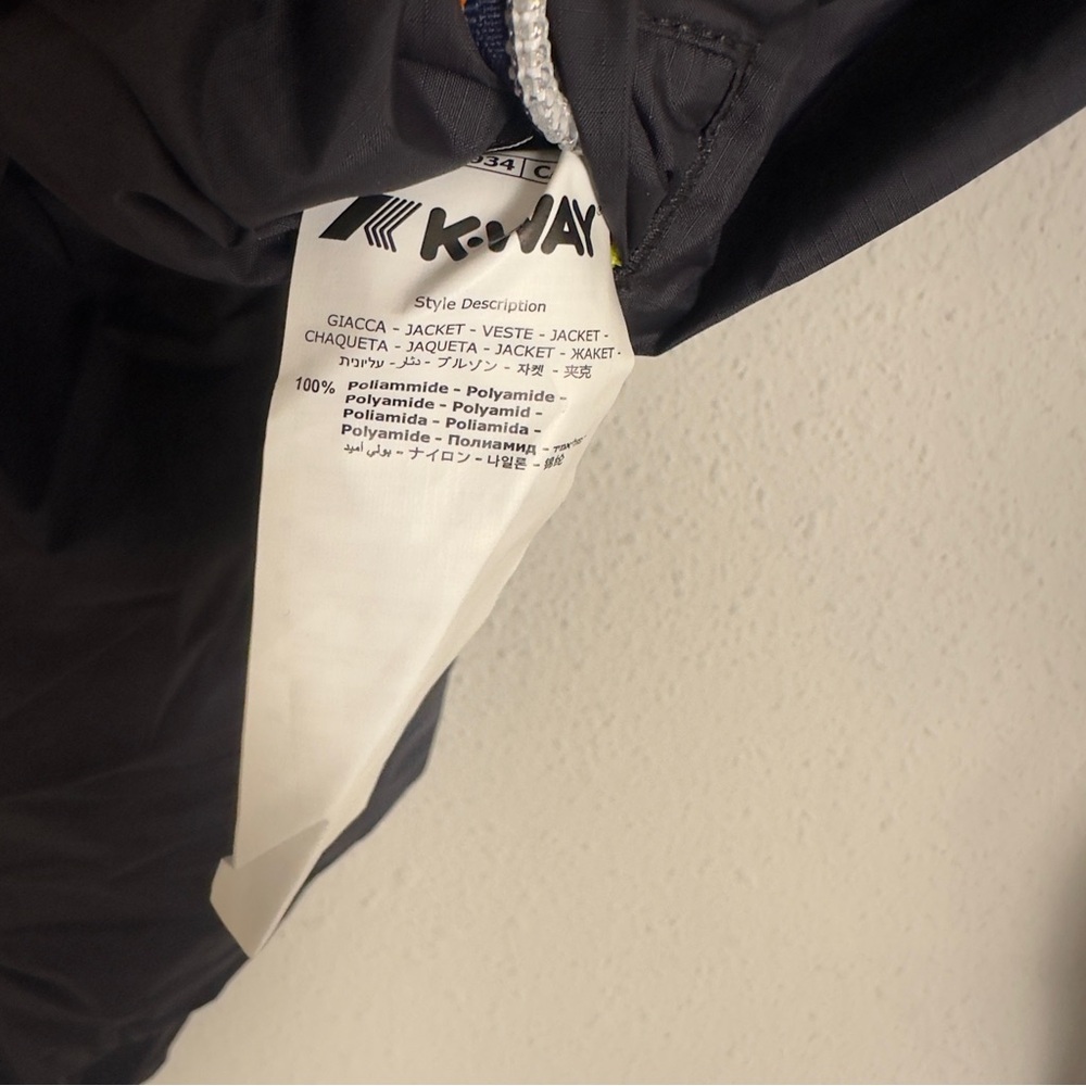 K-Way unisex le vrai Eiffel 3.0 Long Hooded packable Raincoat - Picture 9 of 9